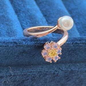 Ricco2 Flower Pearl Knuckle/Pinky Ring